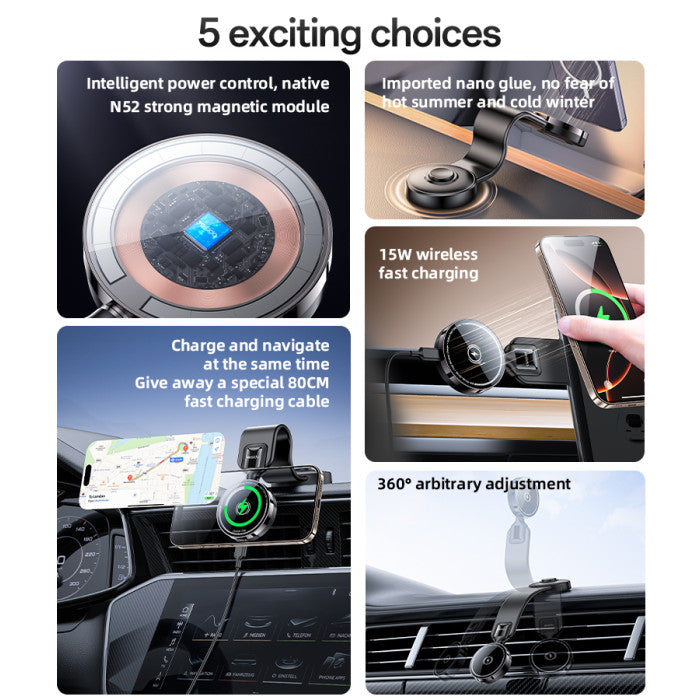Kabelloses Ladegerät MagSafe Handy-Halterung für das Auto