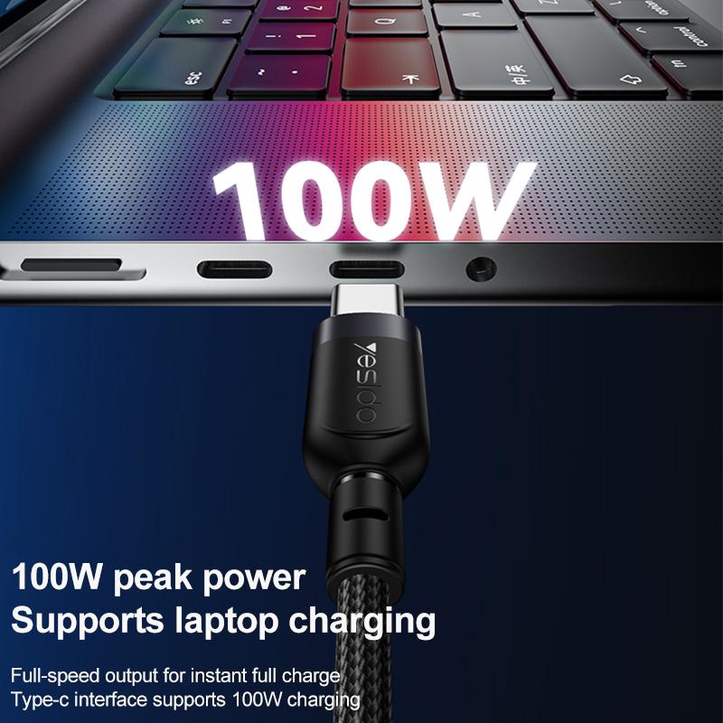 Yesido CA92 100W USB-C 2 in 1 Cable
