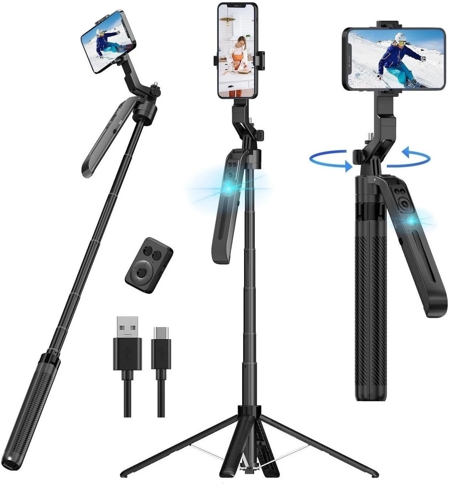 C12 Auto Face Tracking Ai Selfie Stick