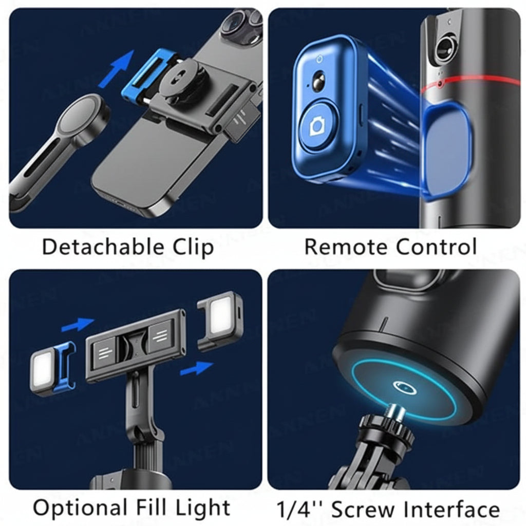 P02 Auto Face Tracking 360° Rotation Smart Shoot