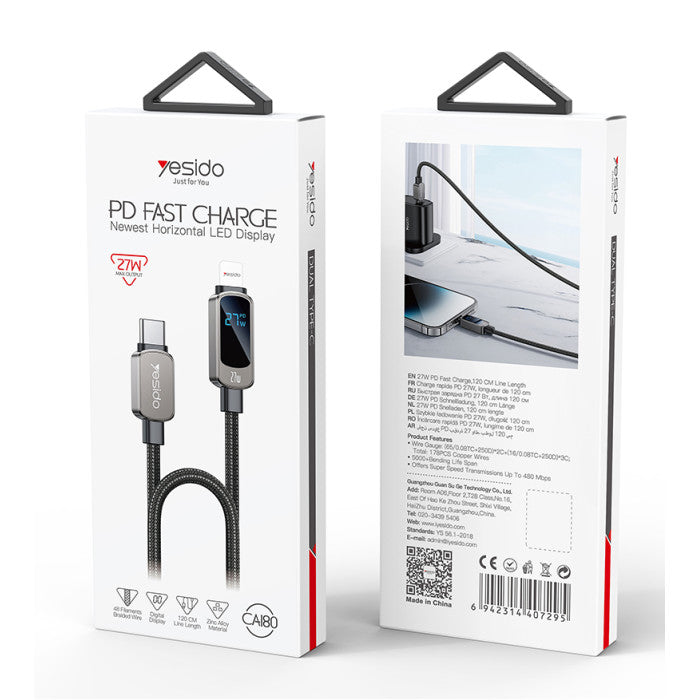 Yesido CA180 1.2 Meters Length Fast Charging Data Cable