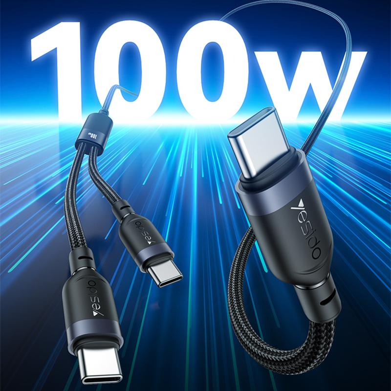 Yesido CA92 100W USB-C 2 in 1 Cable