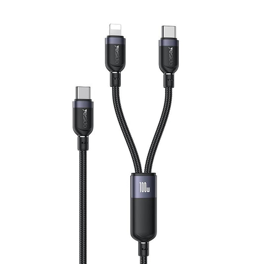 Yesido CA90 100W USB-C 2 in 1 Cable