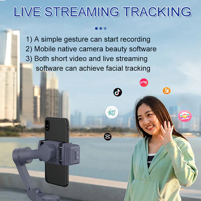F12 Camera Stabilizer with Tripod, Face Tracking Gimbal